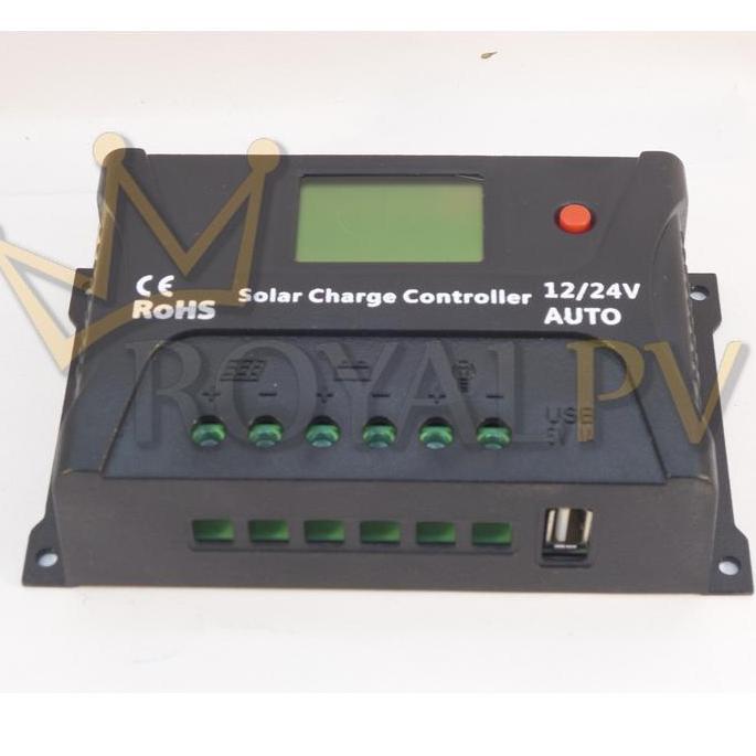 TERBARU Solar Charge Controller PWM SRNE 20A 12V 24V AUTO Solar Charge