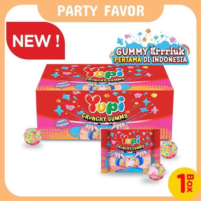 Sale- Yupi Crunchy Gummy Fruity Clusters Display Box