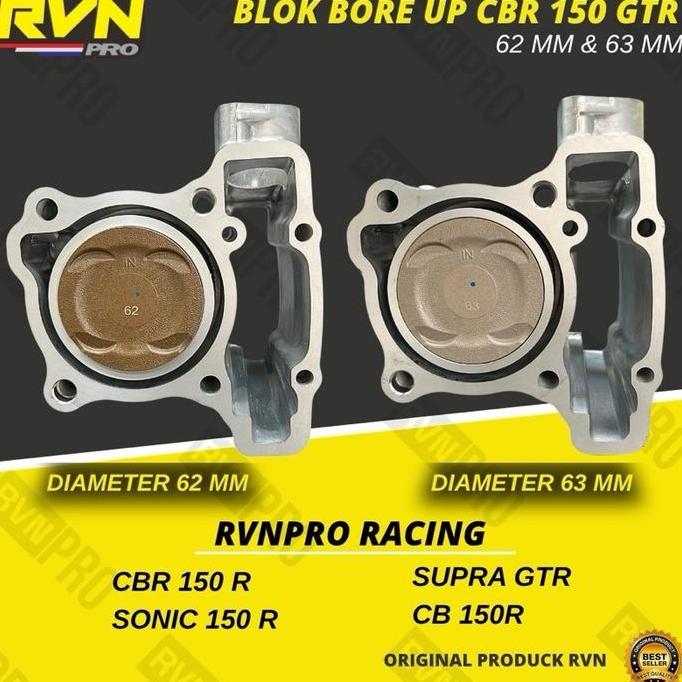 Blok Seher Bore Up Racing K56 Cbr 150R New Sonic 150 R Cb 150R New Supra Gtr 150 62 63 Mm 62Mm 63Mm 