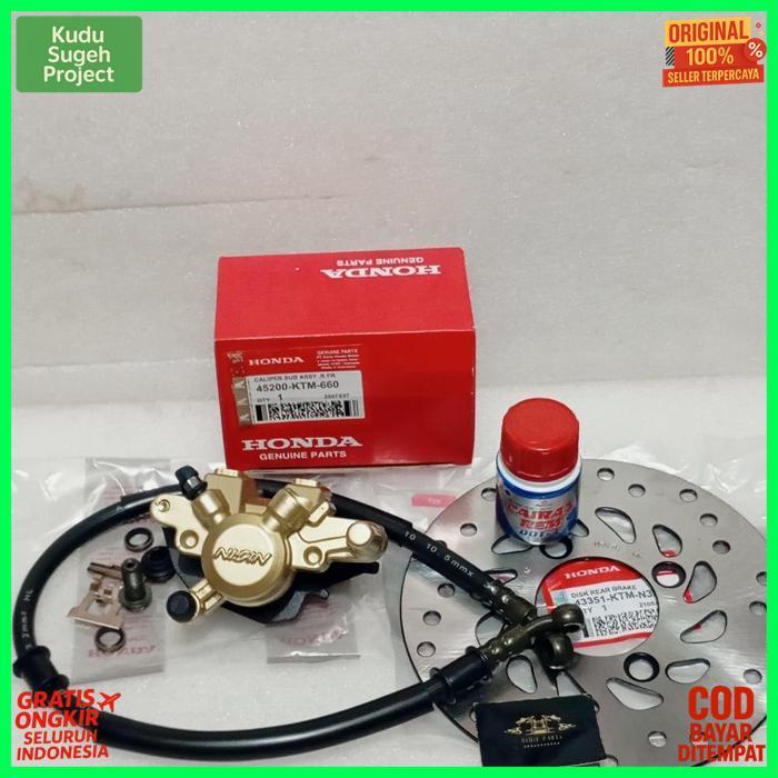 Quality Paket 4 Item Kaliper Rem Belakang Set Cakram Supra X 125 Karbu Supra X 125 New Fi Blade New 