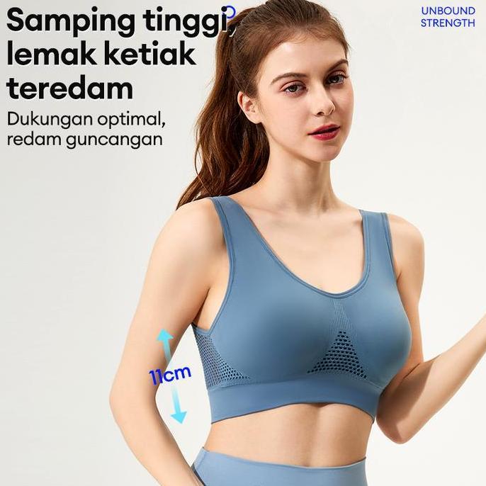 Lansungkirim- Bh Olahraga Sport Bra Wanita Bra Olahraga Sport Bh Push Up Seamless Jumbo S-3Xl Bra Da