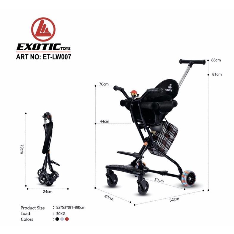 VELUXESPACE [FREE BUBBLEWRAP] BAMS TERMURAH STROLLER SEPEDA ANAK MIKRO TRIKE EXOTIC LW 005 105 002 0