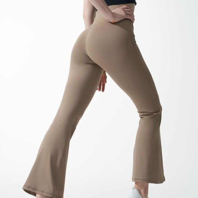 Lansungkirim- [Hapigogo] Celana Cutbray Wanita Yoga Celana Olahraga Wanita Legging Sport Pants Cutbr