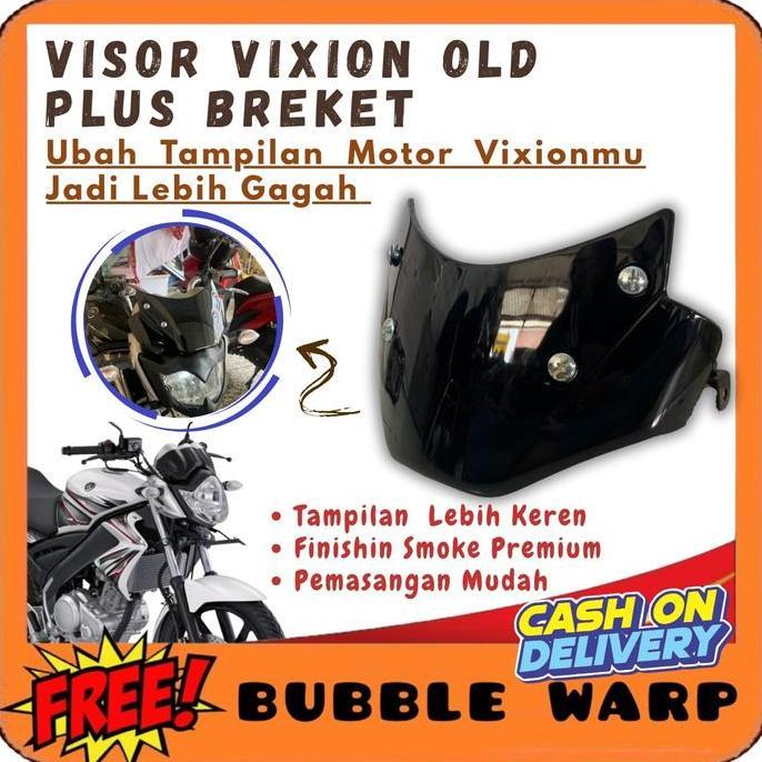 Promo Visor Vixion Old Lama Plus Breket winshield vixion old Diskon