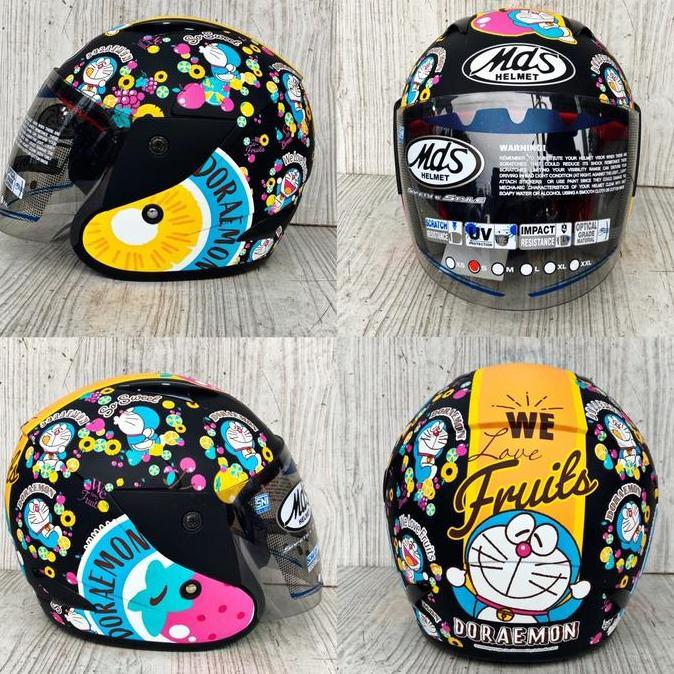 MDS ANAK DORAEMON FRUIT HITAM/HELM ANAK DORAEMON FRUIT