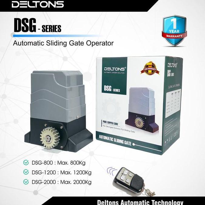 Deltons Mesin Pagar Otomatis Sliding Gate Dsg-800 Dsg-1200 Dsg-2000 800Kg 1200Kg 2000Kg Dengan Senso