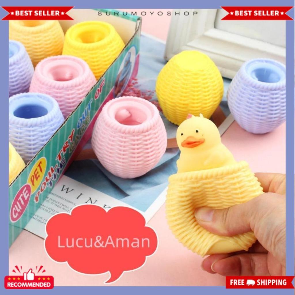 Berkualitas Kym-Mainan Pop It Squishy Ayam Bebek Lucu Karet Silikon Viral