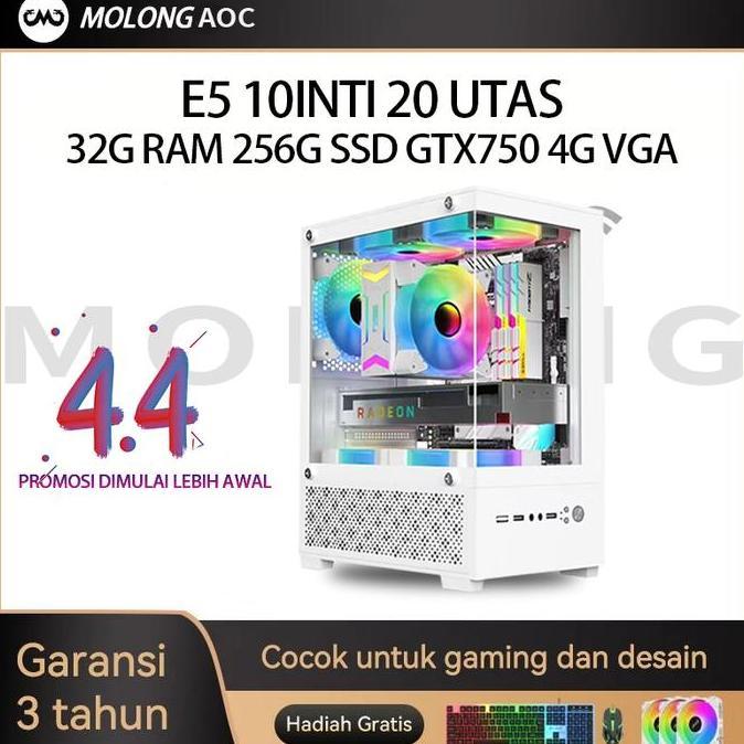 rohimjanuari - molong pc intel 12 core pc gaming full set desktop komputer kantor, mesin perakitan d