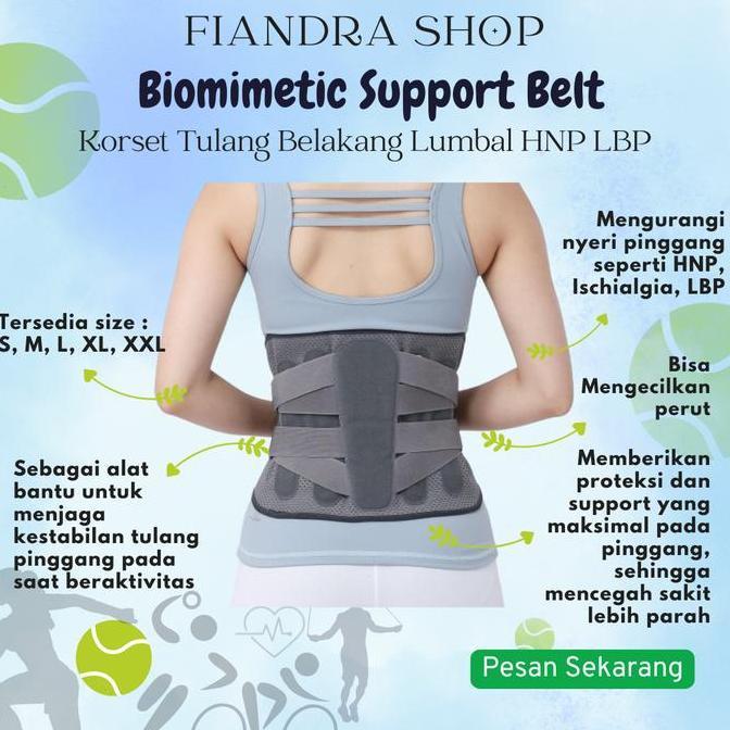 Ready Korset tulang belakang Korset Lumbal Wanita Pria Belt Back Lumbar Waist Support Korset HNP LBP