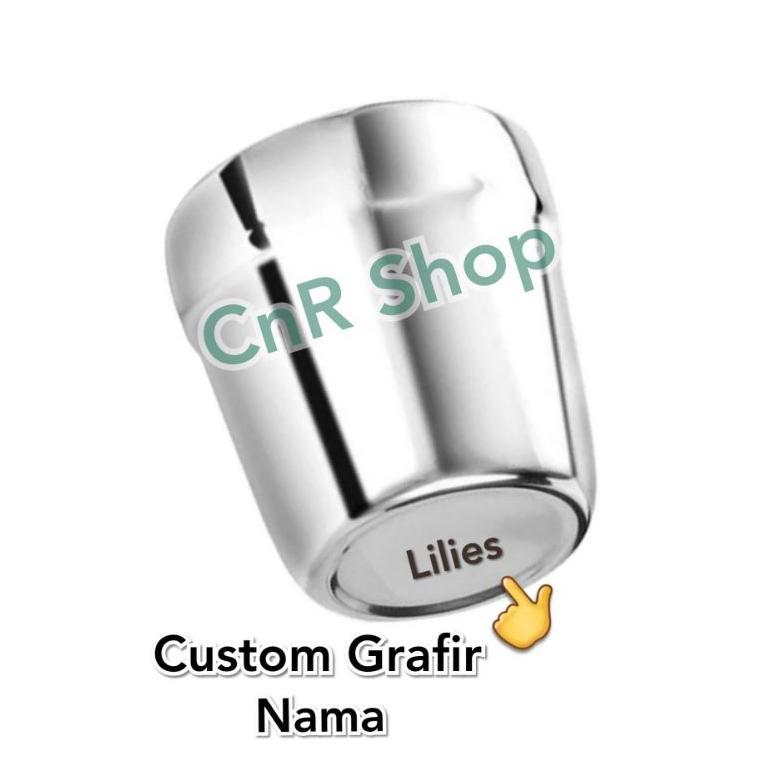 Gelas Stainless anti panas double wall custom grafir nama