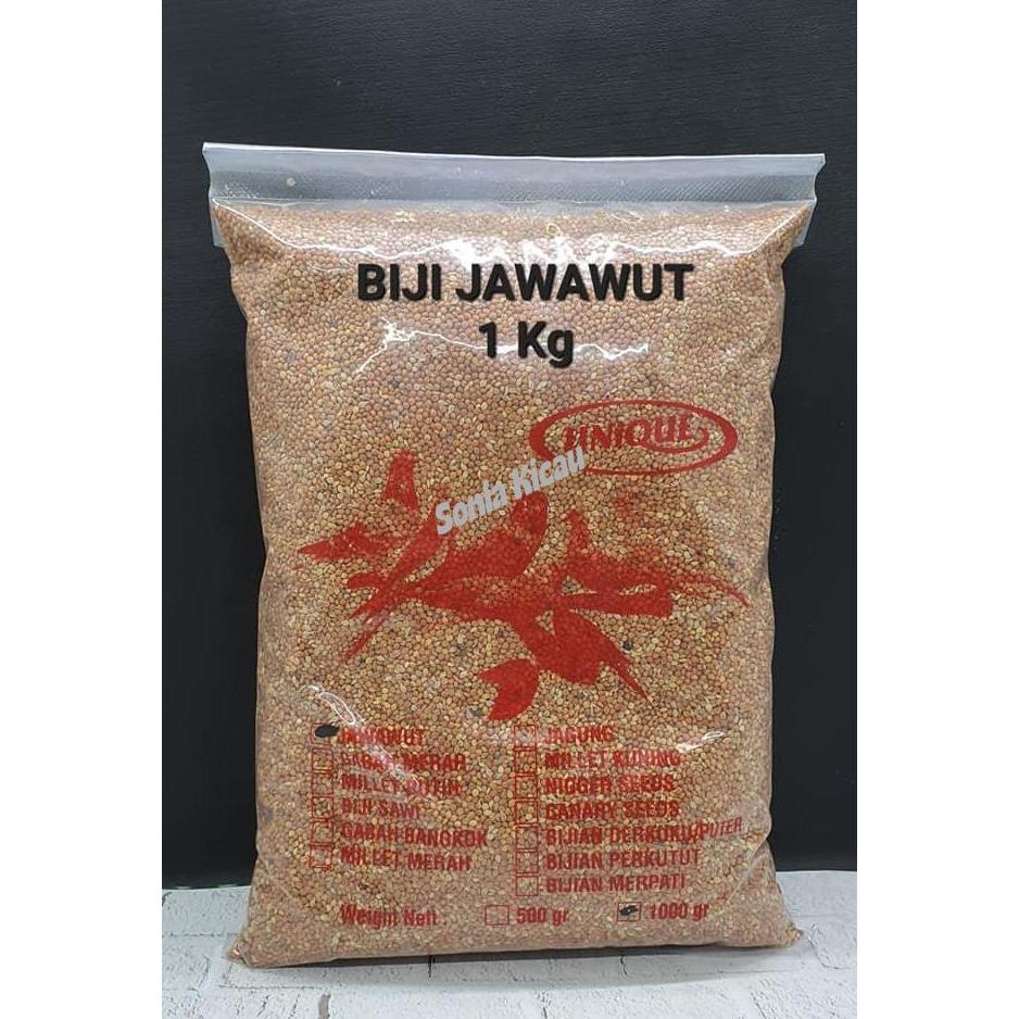 Unique Unik Jawawut Jewawut 1Kg Pakan Perkutut Kenari Finch Parkit