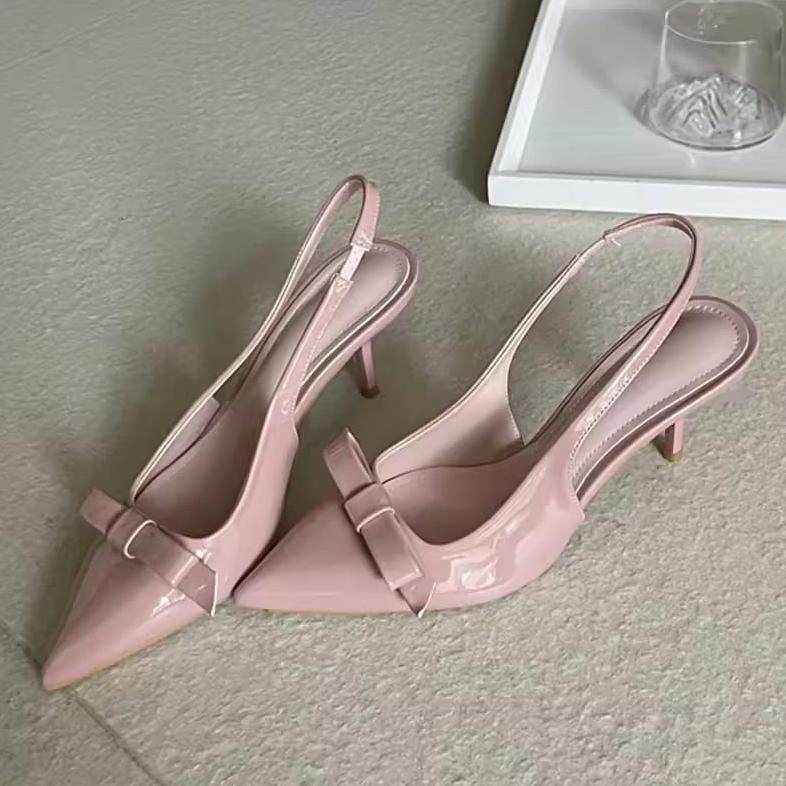 Harga Baru Mnstore Y002 Sepatu Heels Wanita/Sepatu Heels Runcing Big Size 36/44 Hak 7Cm