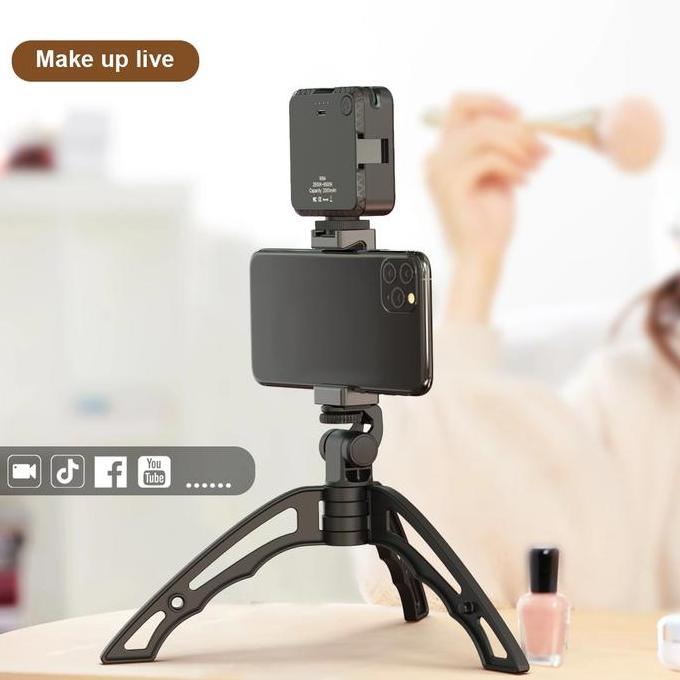 Ready Rechargeable mini portable VLOG led camera phone lights video + TRIPOD
