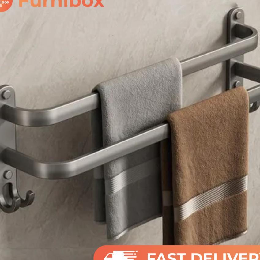Gantungan Handuk Tempel Dinding Toilet Kamar Mandi Mewah  Gantungan Baju Hotel Mewah Aluminum