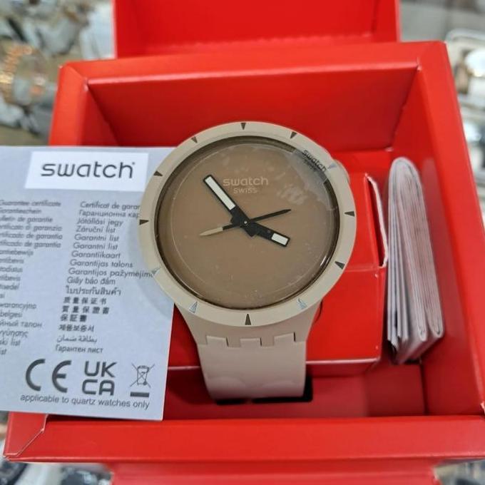 Ready  Swatch Jam Tangan Pria SB03C101 BIG BOLD BIOCERAMIC DESERT Original
