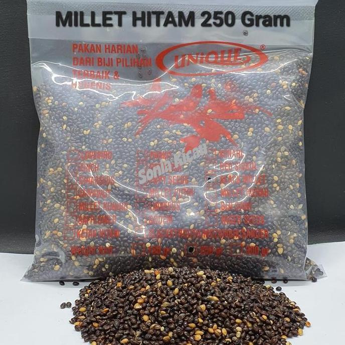 Unique Unik Milet Hitam Black Millet 500 Gr Pakan Perkutut Kenari Dll
