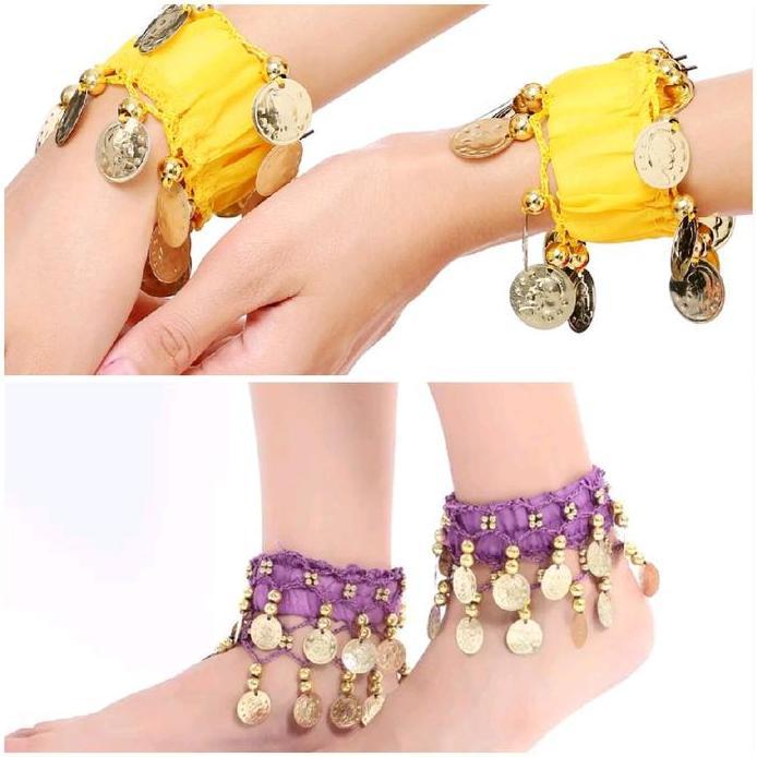 Kerincingan Belly Dance Gelang Belly Dance Gelang Belly Dance Coin Tari Perut Aksesoris Tari Anak Co