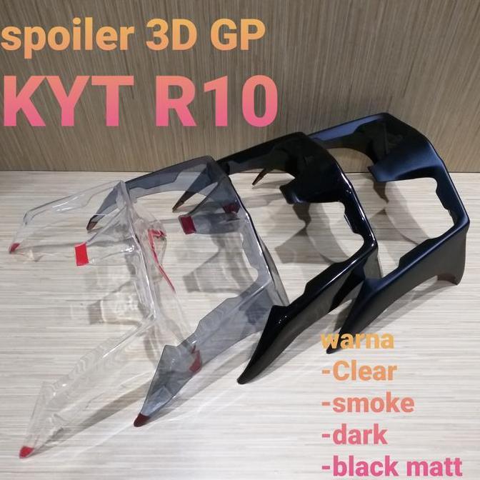Spoiler KYT R10 3D Seri GP DARK Terlaris
