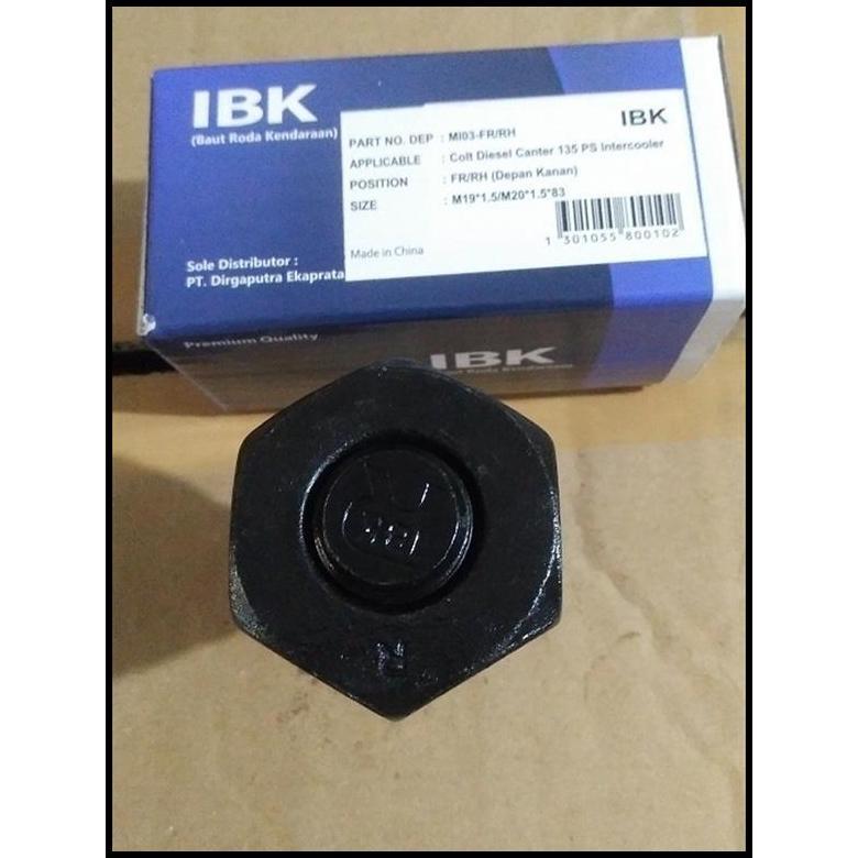 TERLARIS BAUT RODA HUB BOLT TRUK CANTER PS110 PS125 DEPAN KANAN IBK 