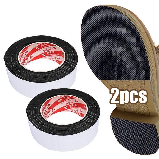 AMERZANA 2M*10CM Stiker Sol Sepatu Anti Selip Sol Tendon Tahan Aus Sepatu Kulit Hak Tinggi Perekat D