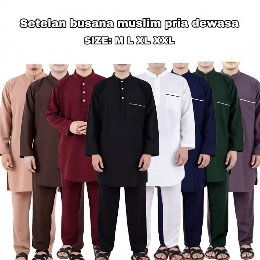 TERLARIS SETELAN KURTA DEWASA / SETELAN PAKISTAN DEWASA / BAJU MUSLIM PRIA / BAJU KOKO PRIA / BUSANA