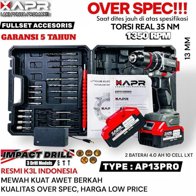 Sale Apr 13 Pro 13 Mm Brushless 13Mm Keyles Auto Singgle Lock Accecoris Premium Besi Beton Baja Sekr