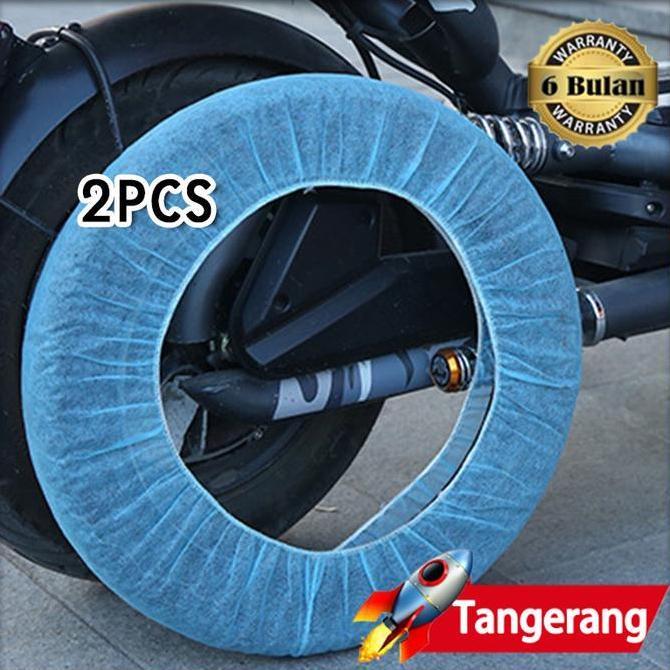 AMERZANA 2pcs Srung Ban Cover Penutup Ban Motor / Cover Ban Motor Besar / Cover Ban Motor Non-Woven 