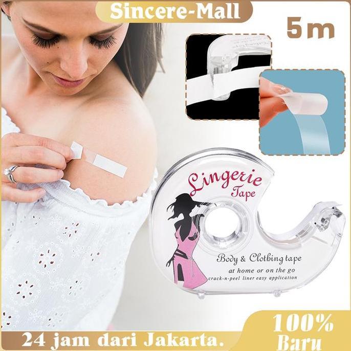 POIRENS Invisible Body Tape Dress Dan Lingerie Tape Selotip Baju Double Tape