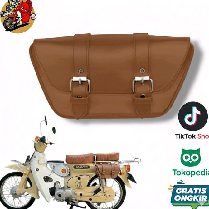 Tas Samping Sidebag Side Bag Motor Klasik Custom Honda C70 Streetcub