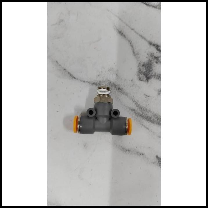 HOT DEAL NEPEL ANGIN FITTING PNEUMATIC TEE T CABANG 3 6MM DRAT 1/8 INCI !