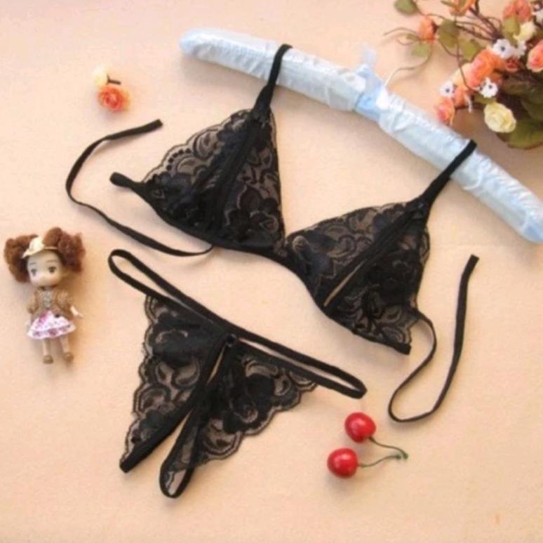 ORIGINAL (B17) set bra lingerie CD celana dalam set bra model bahan transparan / g string sexy 2026