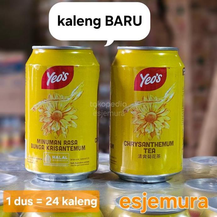 NEW YEOS CHRYSANTHEMUM / TEH KEMBANG BUNGA MATAHARI PERDUS ISI 24 KALENG ORI