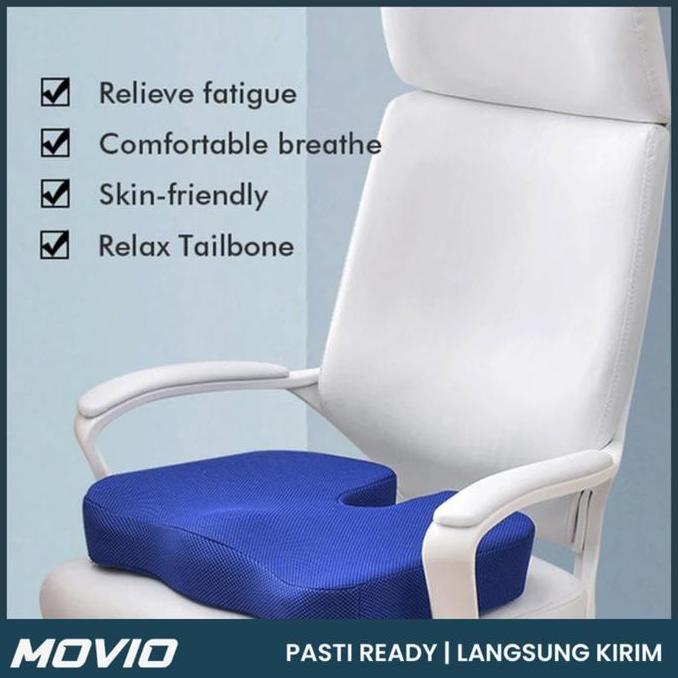 Movio Bantal Duduk Memory Foam Ortopedi - Bantal Alas Kursi Mobil