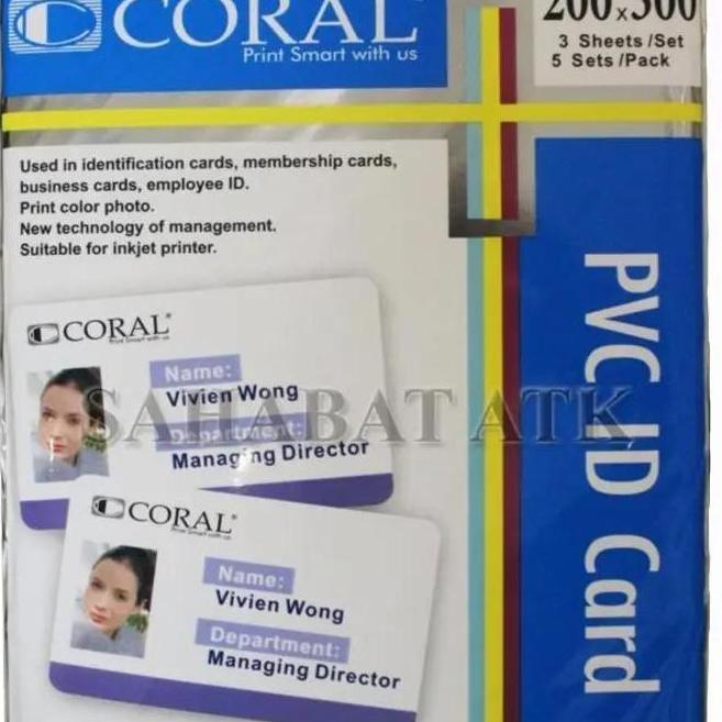 Goplan- Coral Pvc Id Card,Kertas Id Card