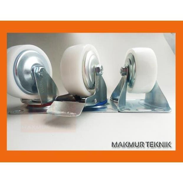 Promo Roda Troli - Roda Nylon 3 Inch Mati - Roda Etalase Cod