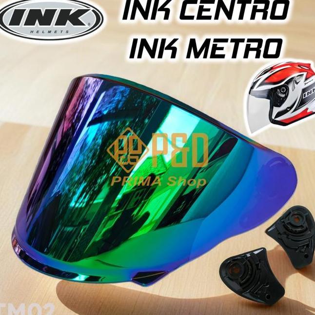 Kaca Helm Ink Centro Ink Metro Flat Visor Clear Smoke Iridium