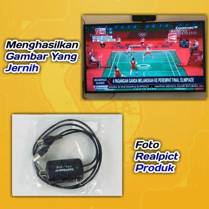Diretto- Alat Penguat Sinyal Boster Antena Tv Digital Analog Amplifier Booster Dvb-T2 Original