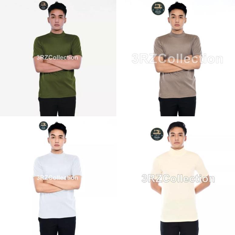 New Polisi Satpam Security Kaos Polos Coklat/Putih/Army Kaos Dalaman Leher Panjang Leher Pendek Terb