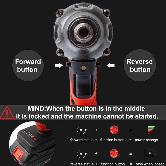 Murah Promo Impact Wrench Jld Jv88 2 Batre Brushless Cordless Impact Wrench Drill Bonus Kepala  Bor