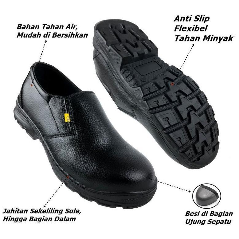 Terlaris Sepatu Safety Semi Boots Ujung Besi / Sepatu Safety Kerja Pria/Wanita Sepatu Safety Caterpi