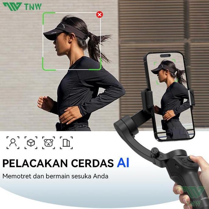 Murah Tnw-Linber M01 Pro Gimbal Hp 3 Axis Gimbal Stabilizer Dengan Auto Face Tracking Smartphone Gim