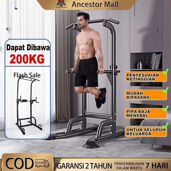 bavero_sell - power tower pull up bar /station dip bar pull up/alat olahraga/adjustable height pull 