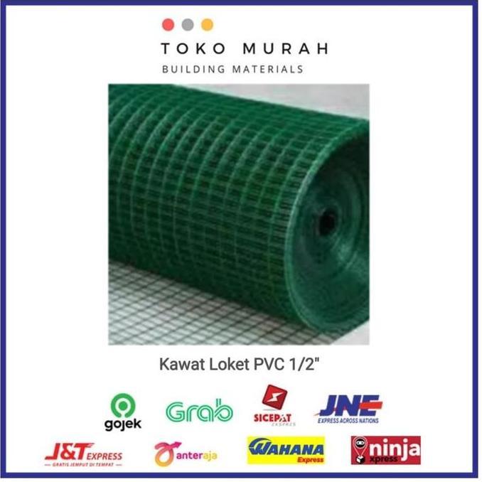 Bigbax- Kawat Loket Pvc Hijau Kawat Ram Ayakan Kawat Kandang Burung Ayam Kelin