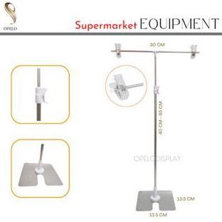 DISPLAY BANNER STAND 70 CM POSTER T STAND MEJA JEPIT