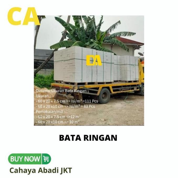 Bigbax- Bata Ringan / Hebel 7,5Cm / 10Cm 12.6M3 Depok Bogor Bekasi
