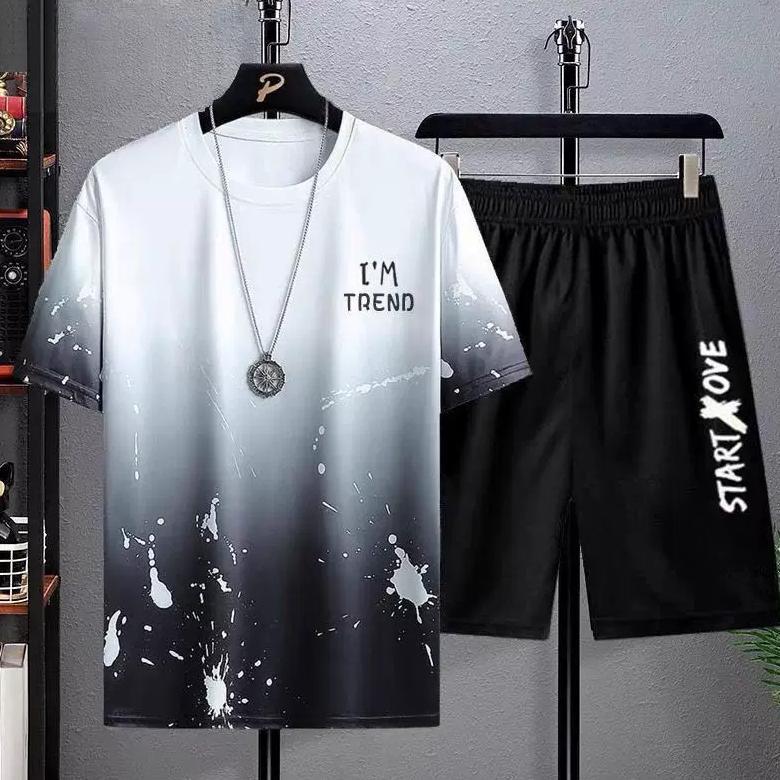 Official Setelan Kaos Olahraga Pria Running T Shirt Baju Olahraga Pria Badminton Jersey Futsal Setel