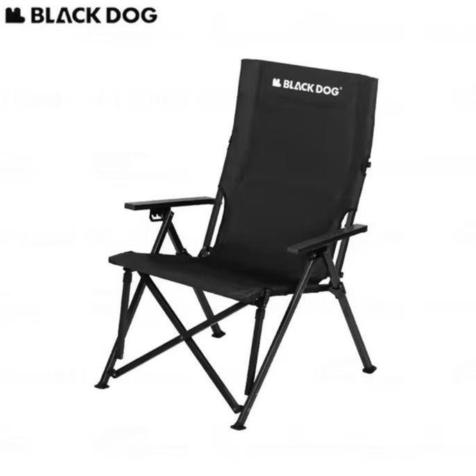 BLACKDOG SANZHI HIGH BACK RECLINER CHAIR Kursi Lipat Hitam Camping Outdoor