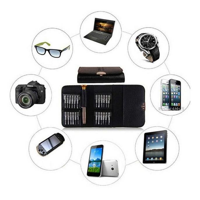 Ready Obeng Dompet Set 25 in 1 / Torx Reparasi Repair Handphone Kacamata Screwdriver