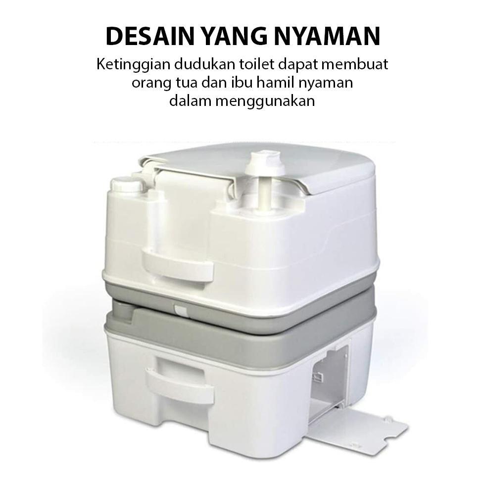 Toilet Portable 24L Bisa Flush | Toilet Portable Untuk Orang Tua Ibu Hamil | Toilet Portable Camping