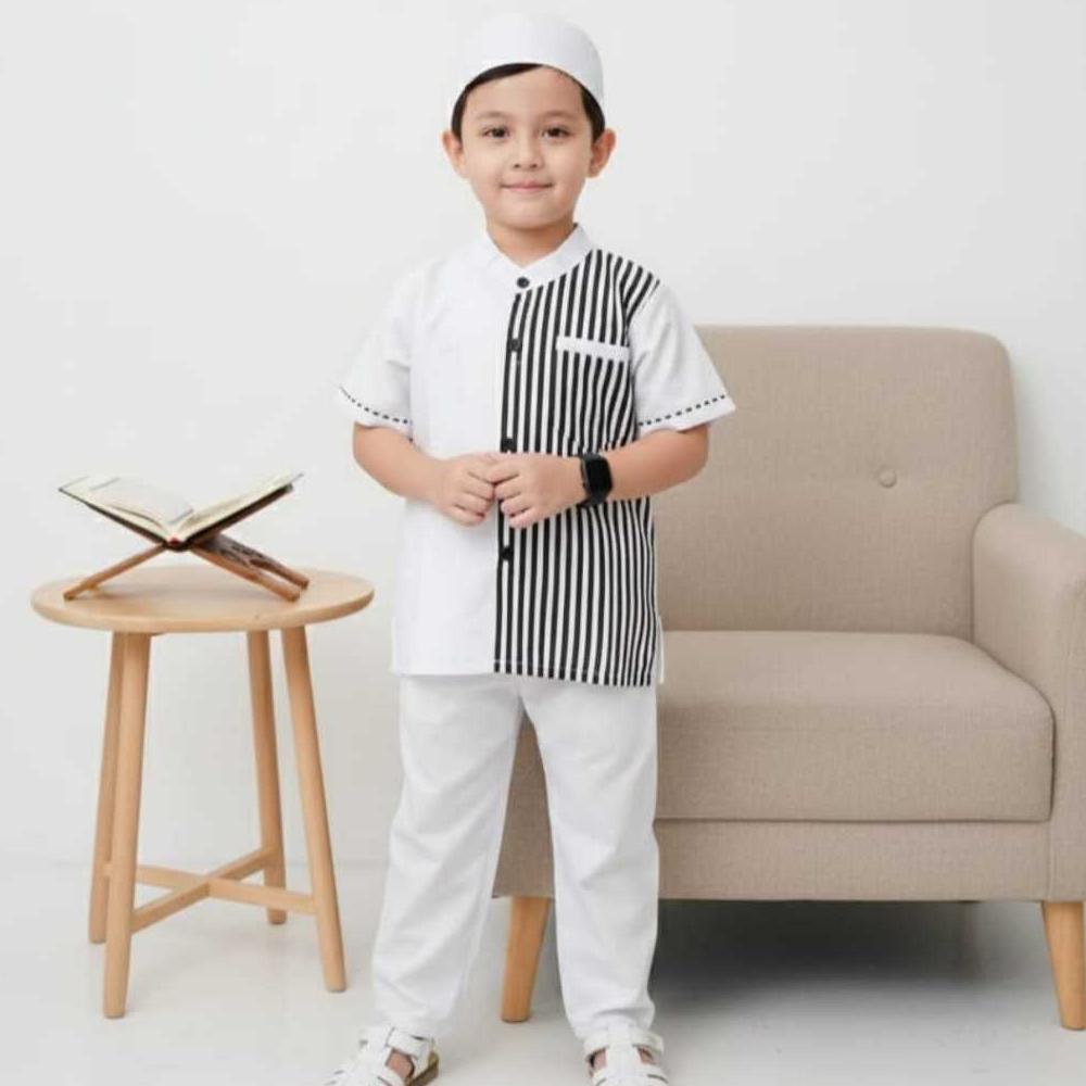 KUALITAS SUPER SETELAN KOKO ANAK LAKI LAKI 2 3 4 5 6 7 TAHUN BAJU MUSLIM ANAK MODERN KOKO KURTA ANAK